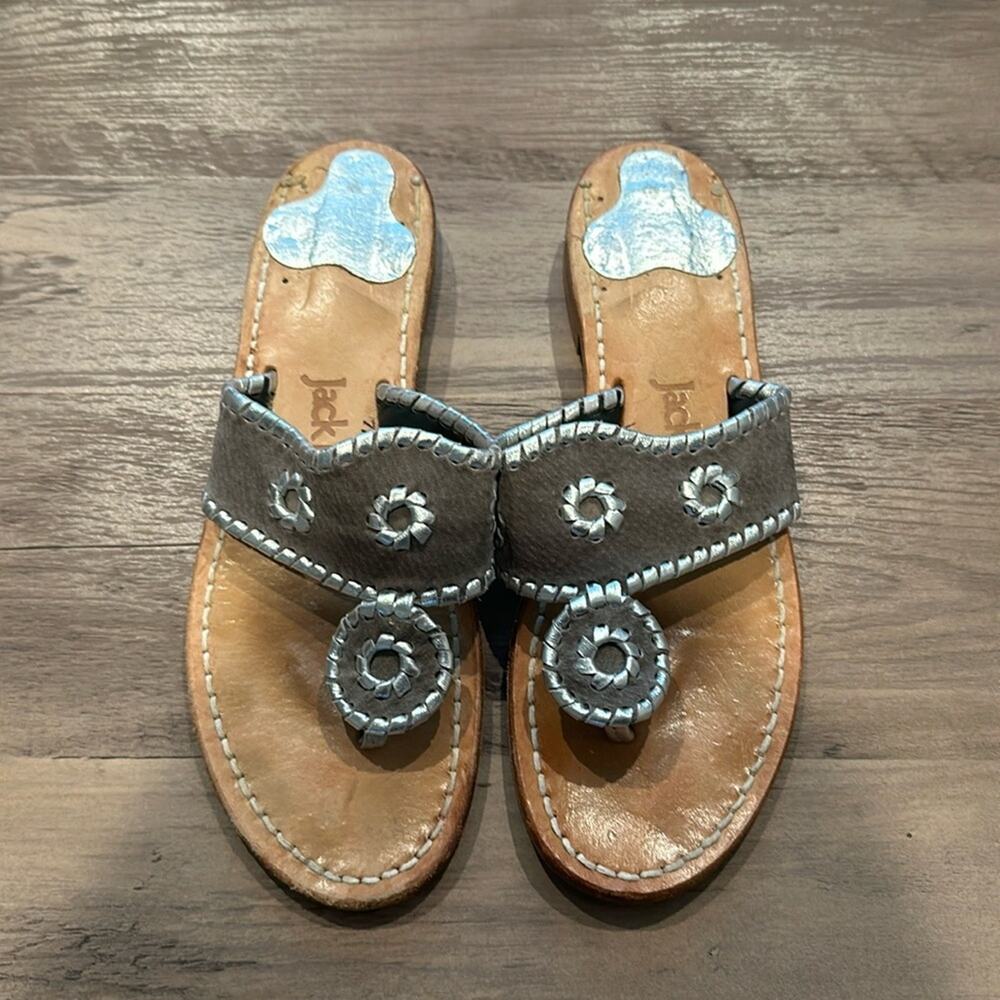 Jack Roger’s Size 7 Vintage Navajo Leather Thong Sandal